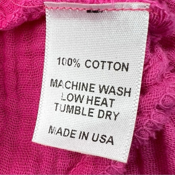 NWT Felicite 100% Cotton Short Sleeve Gauze Top With Tie Sleeves Size Small - Picture 6 of 7